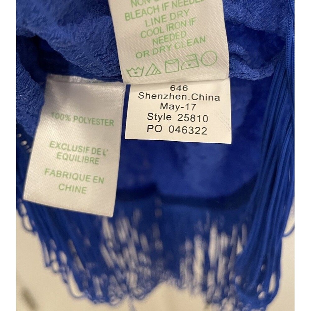 Lilly Pulitzer Size Small Naeem Fringe Tank Top Camisole Blue - Picture 8 of 8
